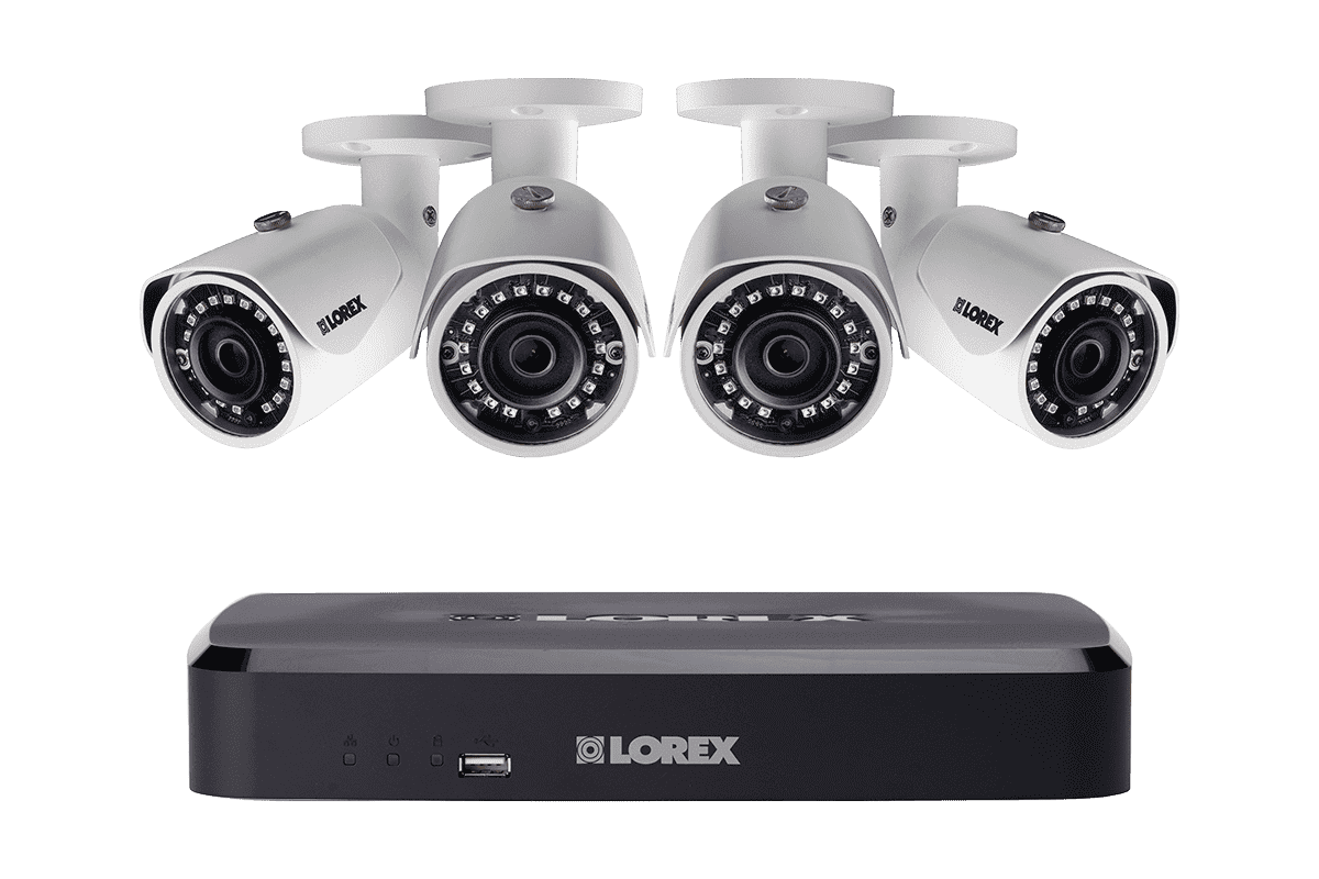 Lorex by Flir, Lorex LN10802-84W 4 Camera 8 Channel NVR 2K IP Indoor/Outdoor Surveillance Security System New