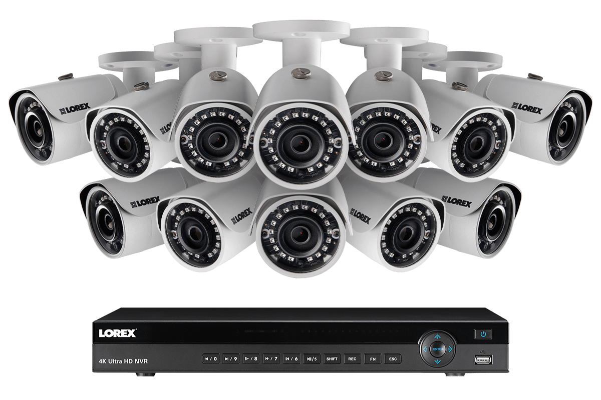 Lorex by Flir, Lorex LN10804-1612W 12 Camera 16 Channel 4MP IP Outdoor Surveillance Security System New