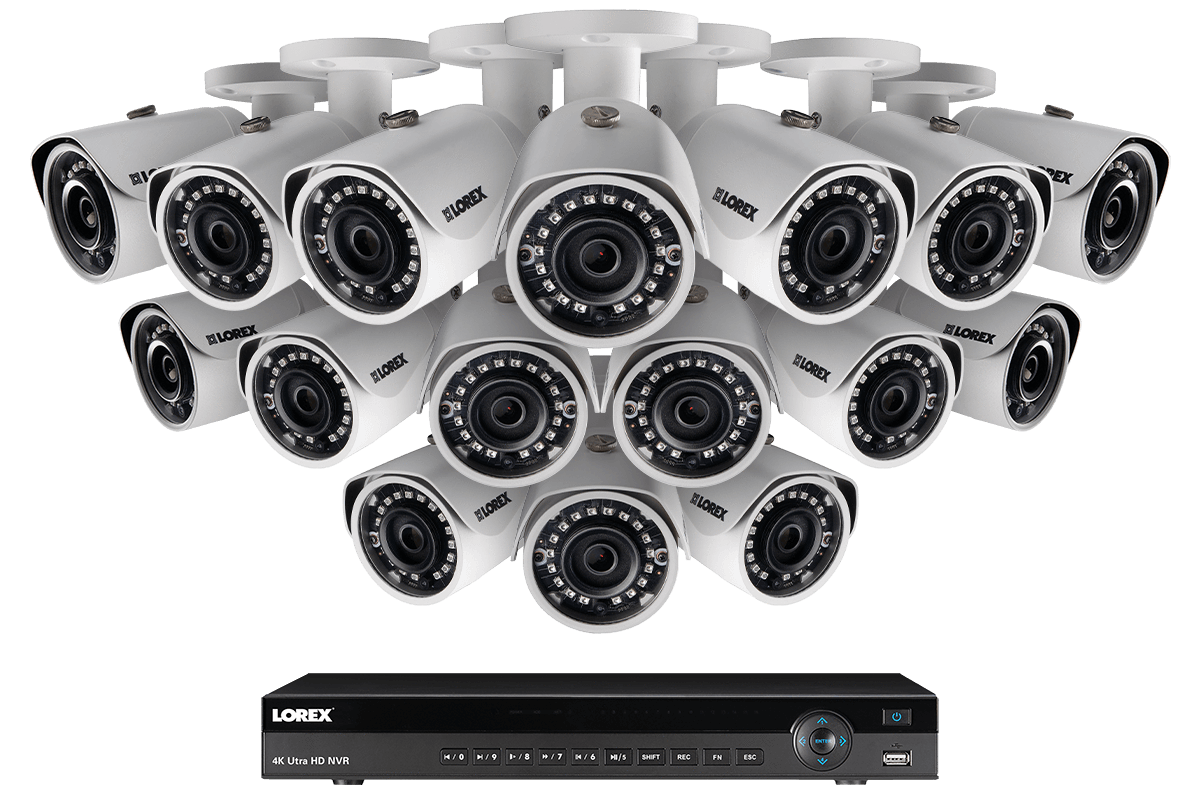 Lorex by Flir, Lorex LN10804-1616W 16 Camera 16 Channel 4MP IP Outdoor Surveillance Security System New