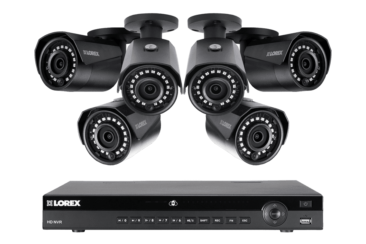 Lorex by Flir, Lorex LN10804-86W  6 Camera 8 Channel HD Weatherproof Surveillance Surveillance Security System New