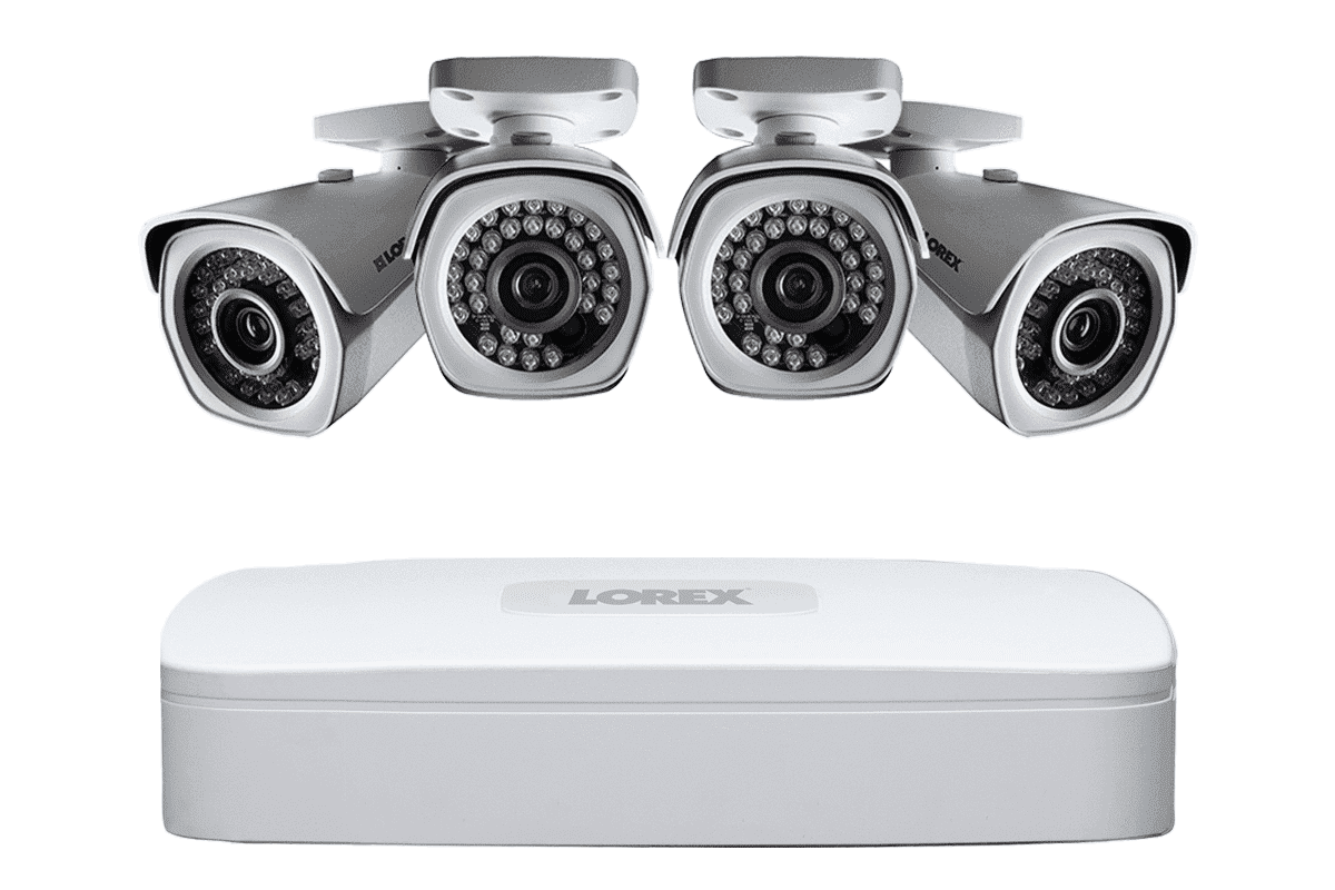 Lorex by Flir, Lorex LNR341C4BW 4 Camera 4 Channel 1080P Indoor/Outdoor DVR Surveillance Security System New