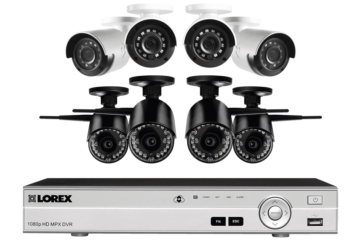 Lorex by Flir, Lorex LW84W HD 8 Camera 8 Channel DVR Indoor/Outdoor Surveillance Security System New