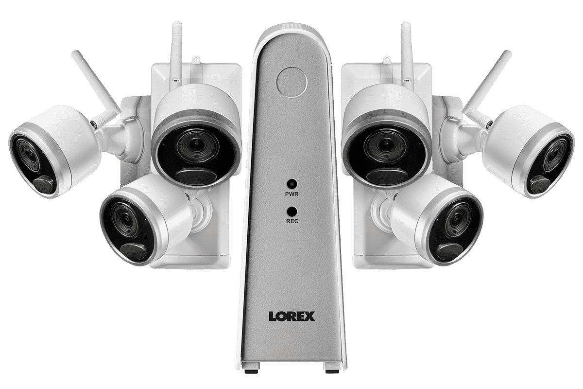 Lorex by Flir, Lorex LWF1080W-66 Wire Free Battery Powered 6 Camera 6 Channel Indoor/Outdoor Security Surveillance System New