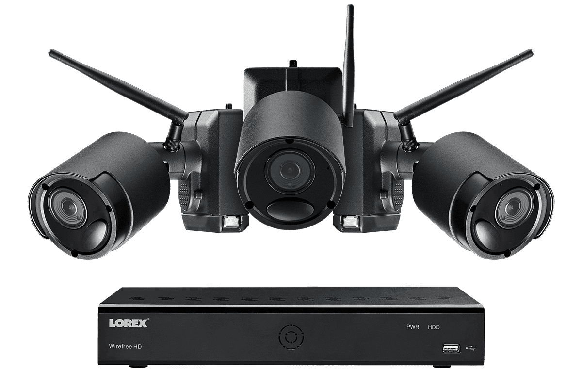 Lorex by Flir, Lorex LWF2080B-63 Wire Free Battery Two-Way Audio 3 Camera 6 Channel Indoor/Outdoor Security Surveillance System New