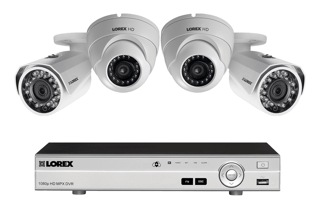 Lorex by Flir, Lorex MPX422DW HD 1080P 4 Camera 4 Channel DVR Surveillance Security System New