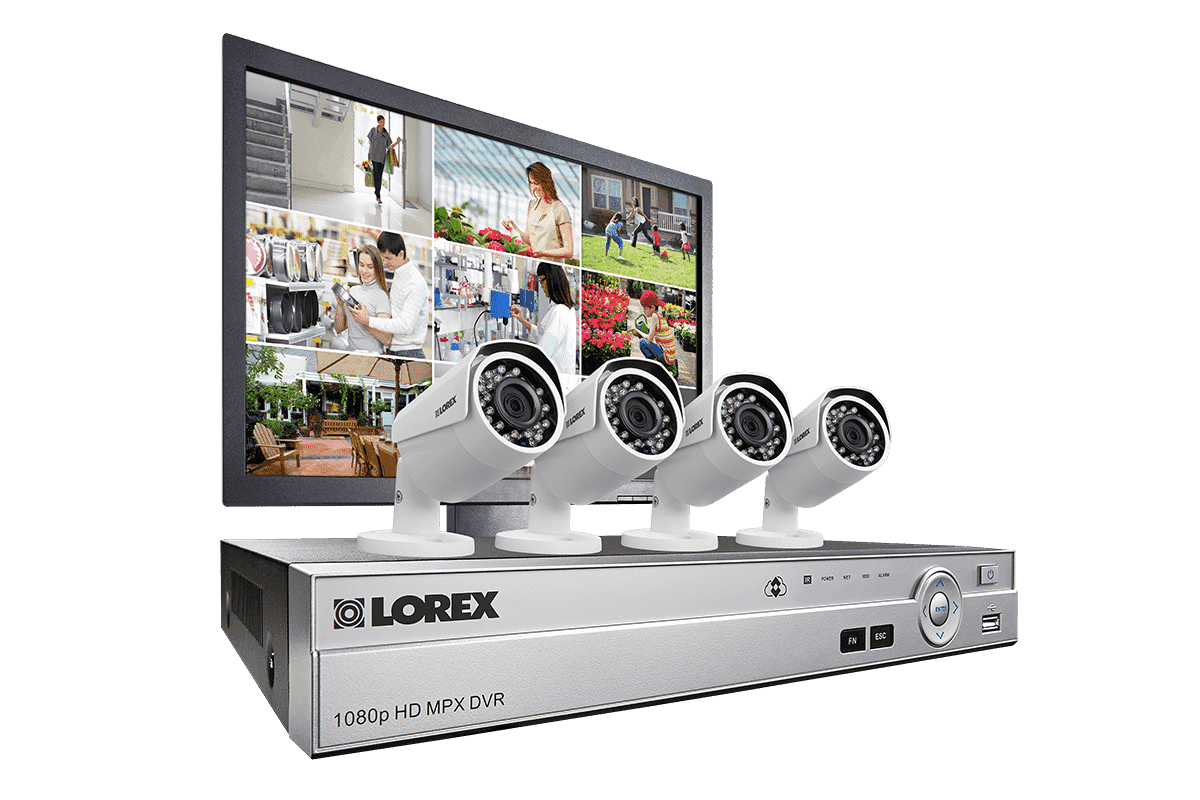 Lorex by Flir, Lorex MPX84MW 1080P 4 Camera 8 Channel 2 TB MPX DVR Security Surveillance Camera System New