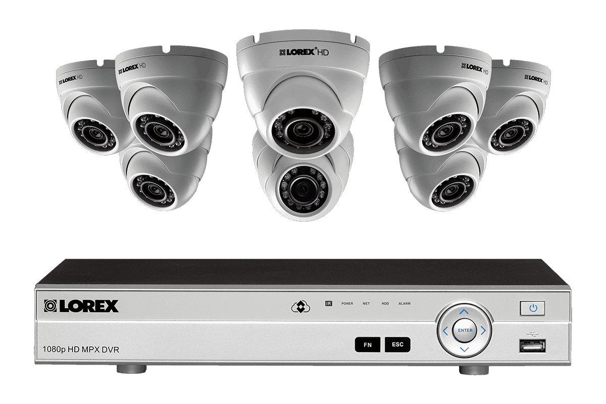 Lorex by Flir, Lorex MPX88DW HD 1080P 8 Camera 8 Channel DVR Surveillance Security System New