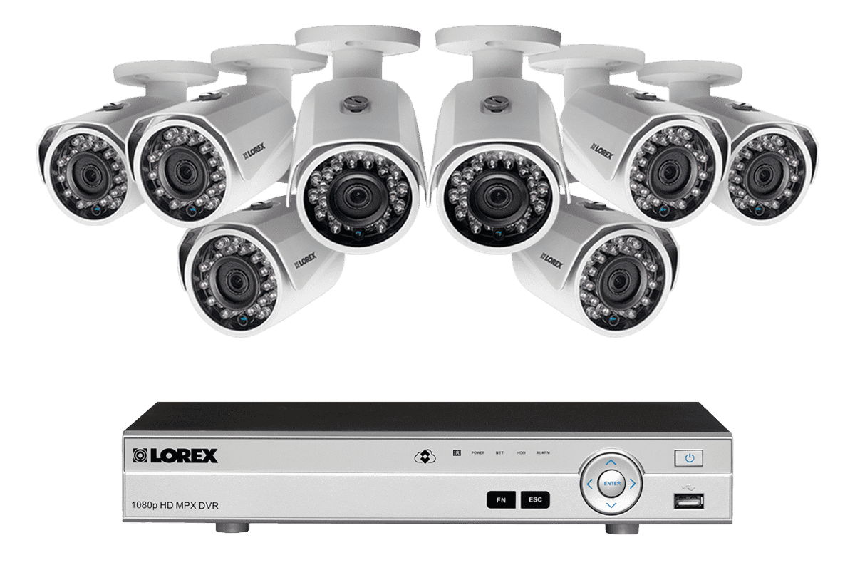 Lorex by Flir, Lorex MPX88W 1080P 8 Camera 8 Channel DVR Surveillance Security System New