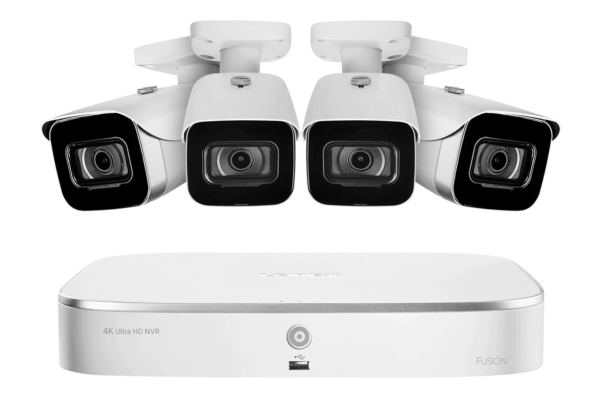 Lorex by Flir, Lorex N4K2-84WB 4 Camera 8 Channel 4K 2TB 8MP IP Security Surveillance System New