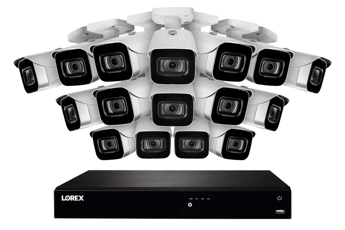 Lorex by Flir, Lorex N4K3-1616WB 16-Channel Fusion NVR System with Sixteen 4K (8MP) IP Cameras Security Surveillance System New