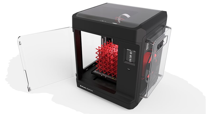 MakerBot, MakerBot Sketch Classroom 3D Printer 16.6" x 17" 100-400 Micron Layer Resolution Single Printer Setup New