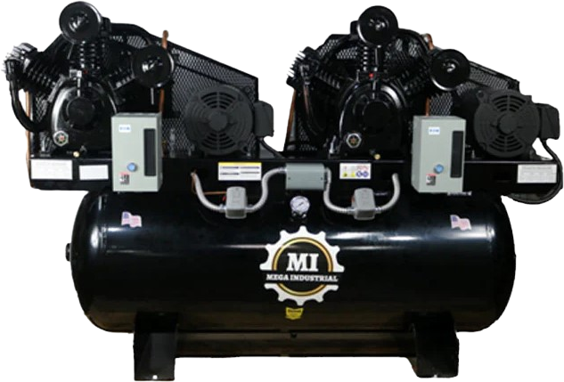 Mega Compressor, Mega Compressor MP-10120DP3BA Air Compressor 120 Gallon 20HP/10HP 208-230V or 460V 3-Phase Electric Start New