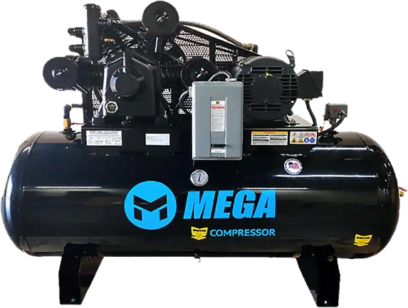 Mega Compressor, Mega Compressor MP-10120H3-U460 Air Compressor 120 Gallon 15 HP 175 PSI Electric Start New