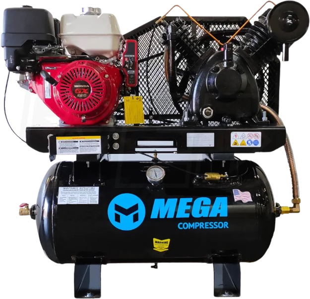 Mega Compressor, Mega Compressor MP-13030GTUS Air Compressor 13 HP 30 Gallon Honda GX390 Engine Electric Start New
