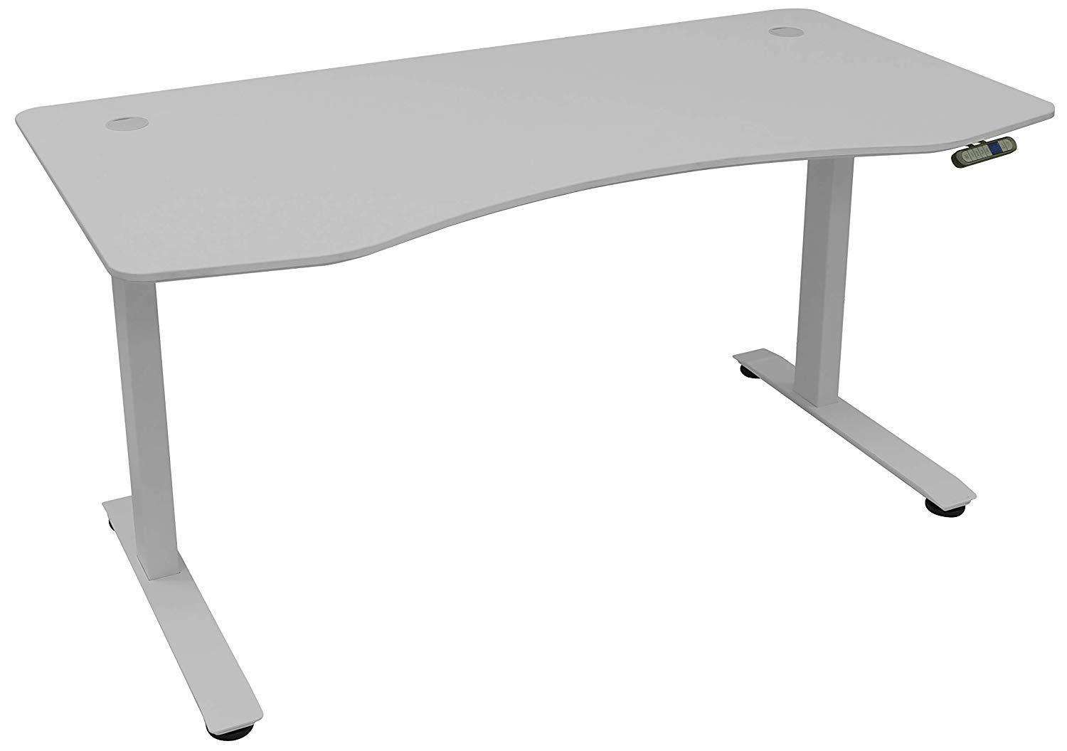 MotionWise, MotionWise SDD60G Manager Height Programmable Adjustable Electric Standing Desk in Dove Gray New