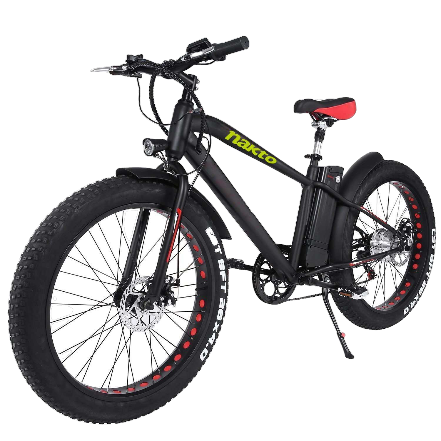 Nakto, NAKTO 26 inch 300W 15.5 MPH Cruiser Electric Bicycle 5 Speed E-Bike 36V Lithium Battery New