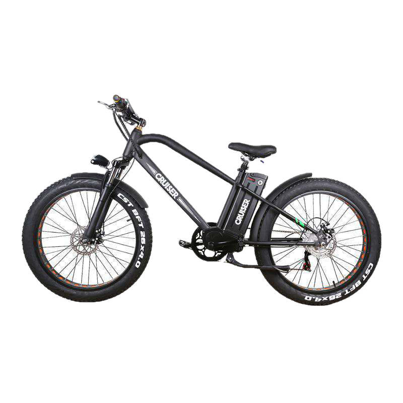 Nakto, NAKTO 26 inch 500W Motor with Peak 750W 28 MPH Super Cruiser Electric Bicycle 5 Speed E-Bike 48V Lithium Battery New