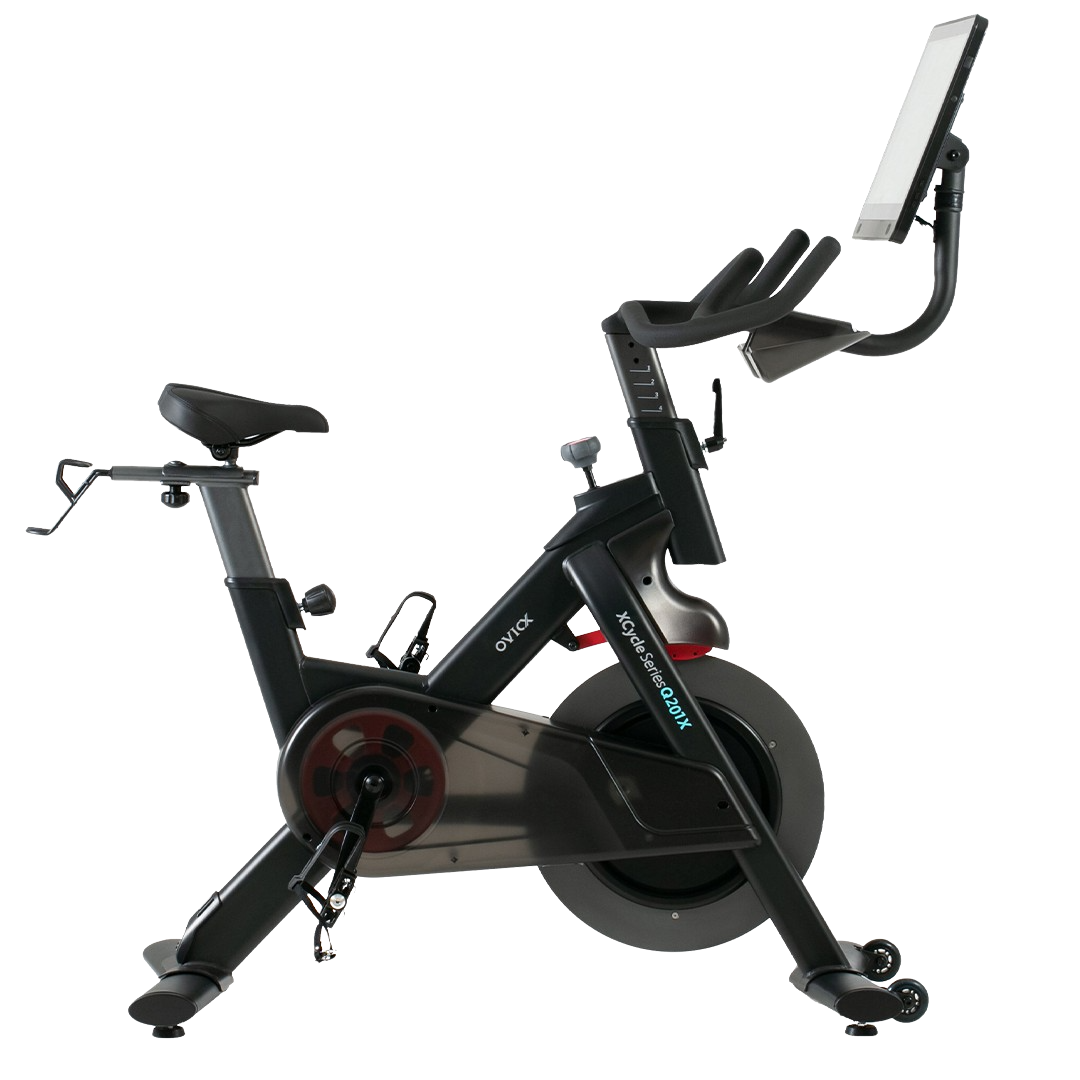 OVICX, OVICX OS-EBIKE-Q201-X Stationary Exercise Bike with WIFI/Bluetooth Connectivity and Rotating Display New