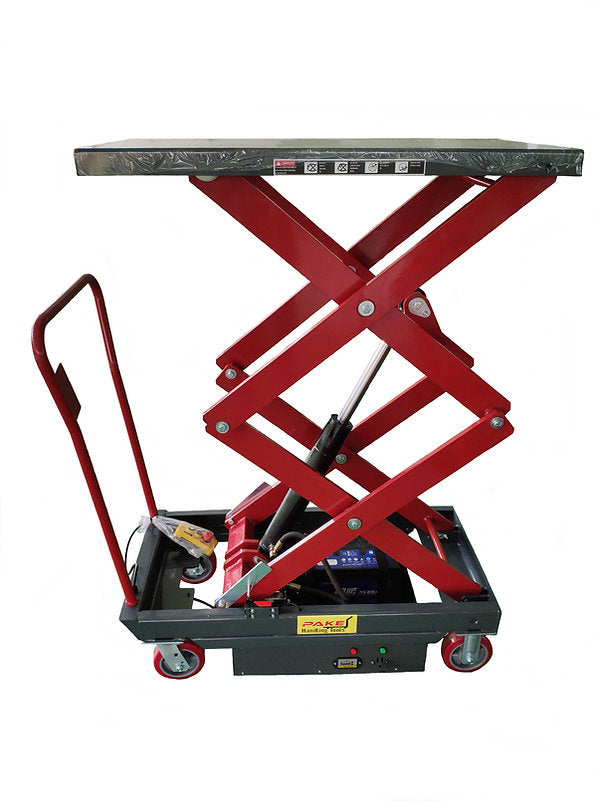 Pake Handling Tools, Pake Handling Tools PAKLT10 DC Powered Double Scissor Lift Table 2000 lb Capacity 39.75 x 20.5" 19.5 - 57" Height New