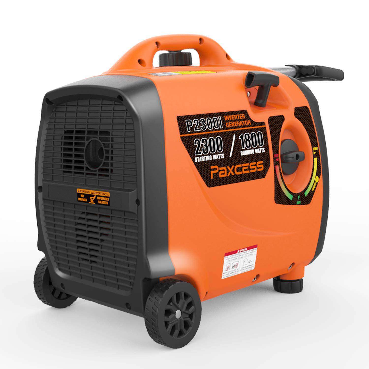 Paxcess, Paxcess P2300i 1800W/2300W Super Quiet Portable Gas Inverter Generator with Wheels and Handle New