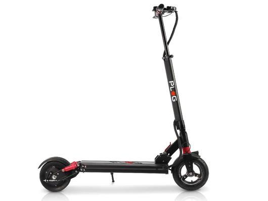 Plug, Plug City S801 Up to 25 Mile Range 22 MPH 8.5" Tires Electric Scooter Black New