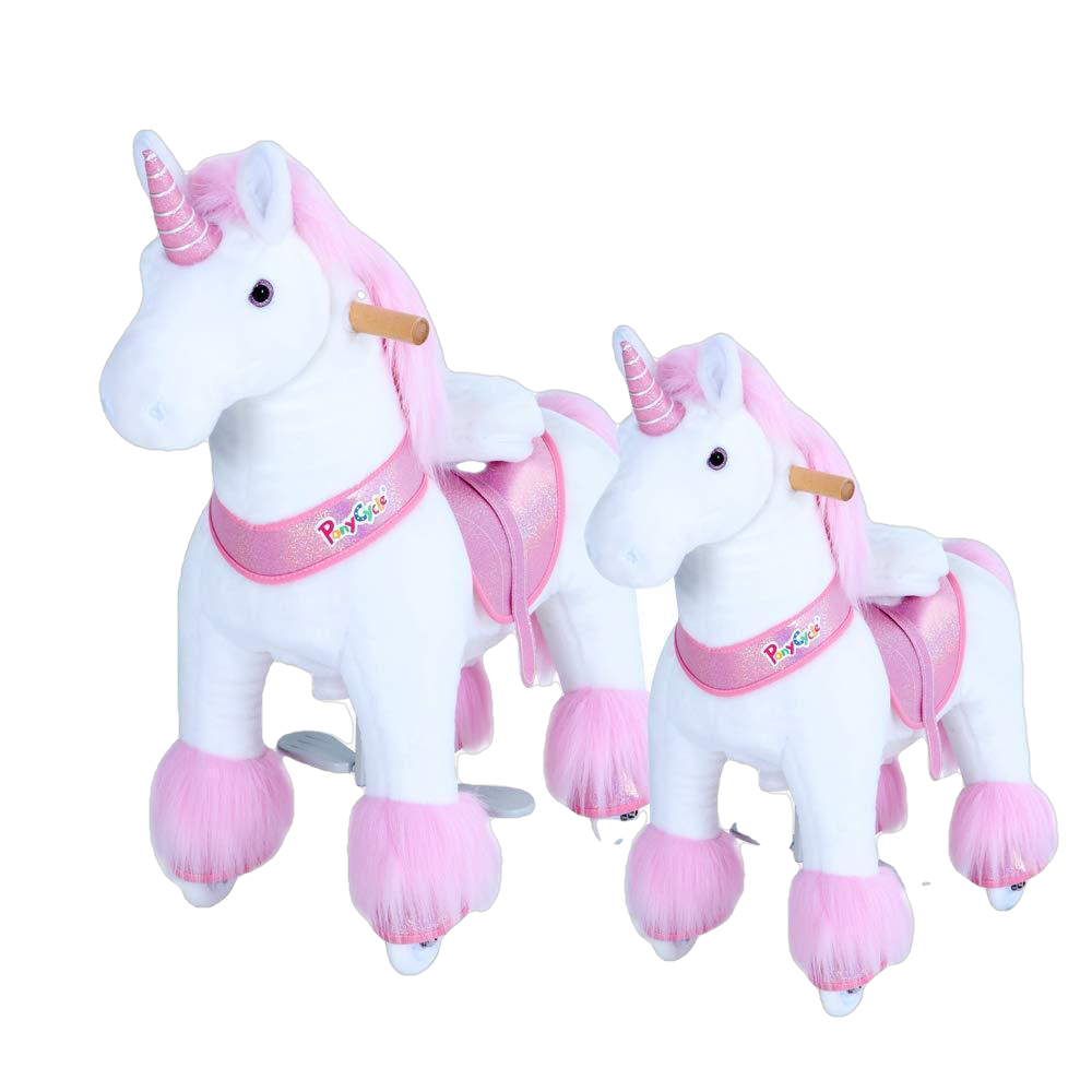 PonyCycle, PonyCycle Vroom Rider U Series U302 Ride-On Pink Unicorn Small New