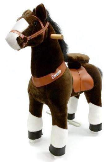 PonyCycle, PonyCycle Vroom Rider U Series U321 Ride-on Dark Brown with White Hoof Small New
