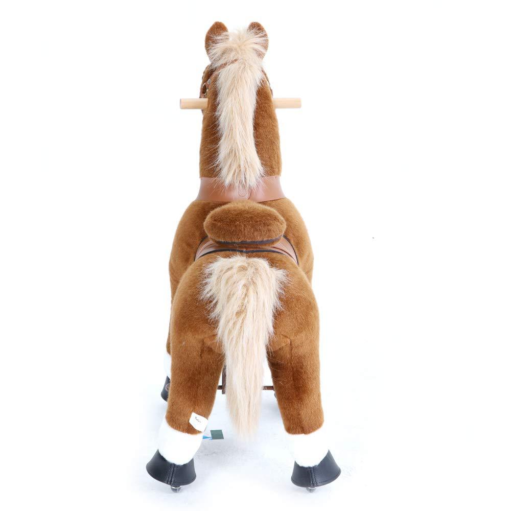 PonyCycle, PonyCycle Vroom Rider U Series U424 Ride-on Brown with White Hoof Large New