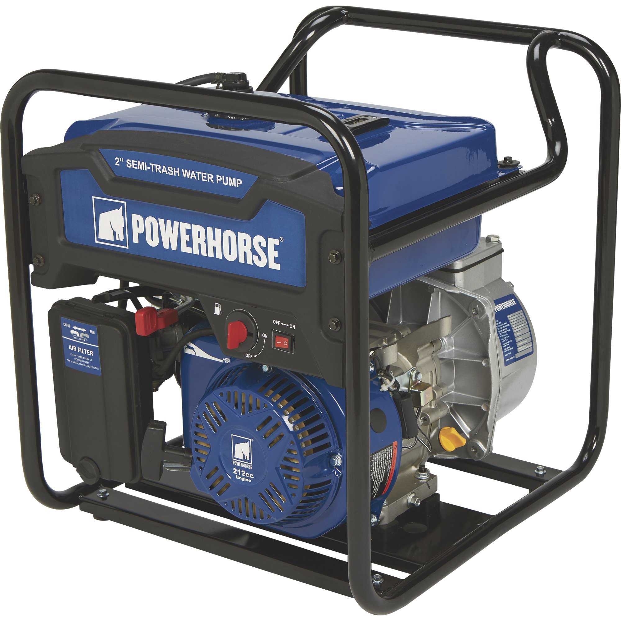 Powerhorse, Powerhorse 750123 Semi-Trash 2" Water Pump Extended Run 131 GPM 5/8" Solids Capacity New