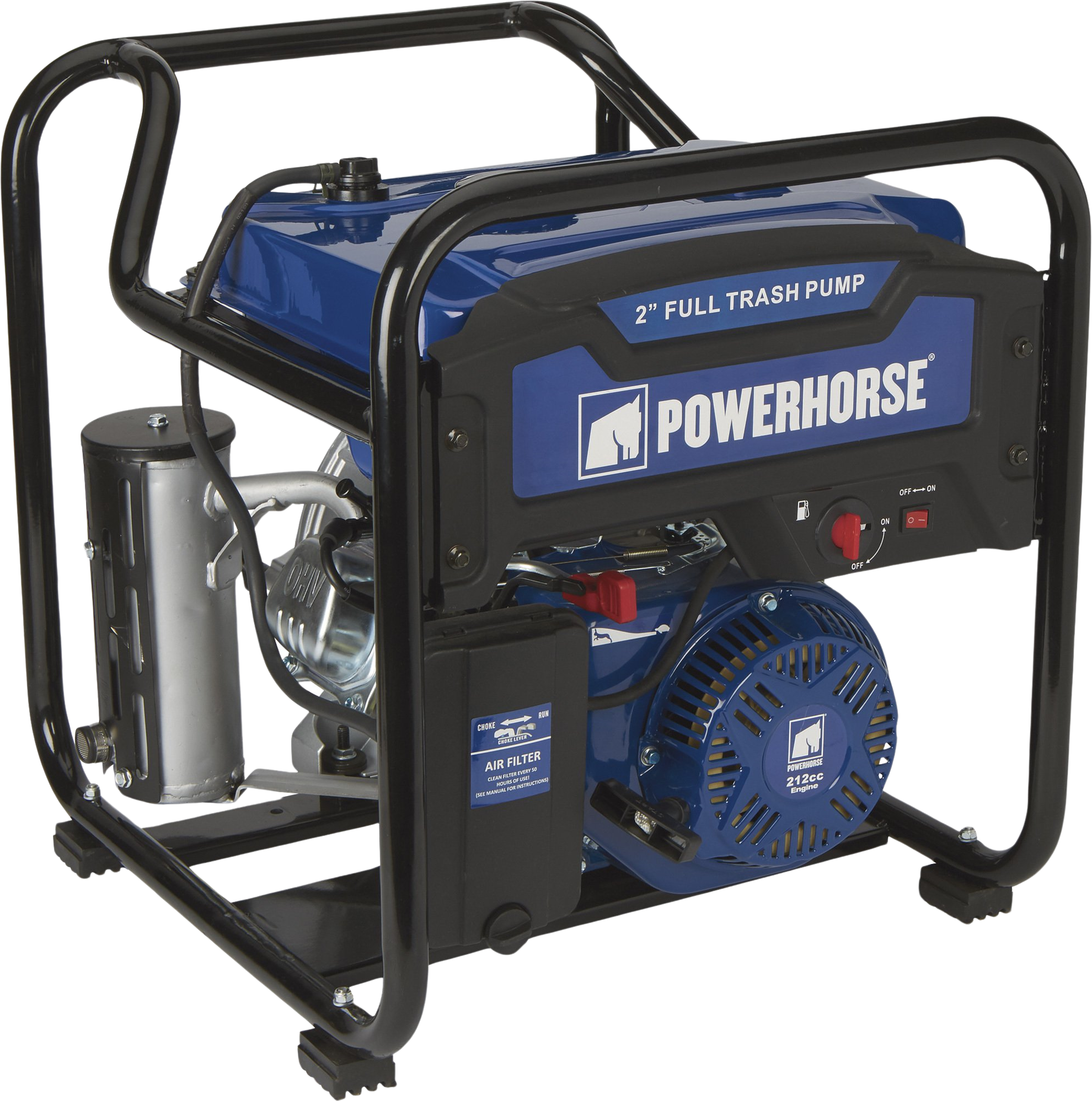 Powerhorse, Powerhorse 750126 Full Trash 2" Water Pump Extended Run 183 GPM 3/4" Solids Capacity New