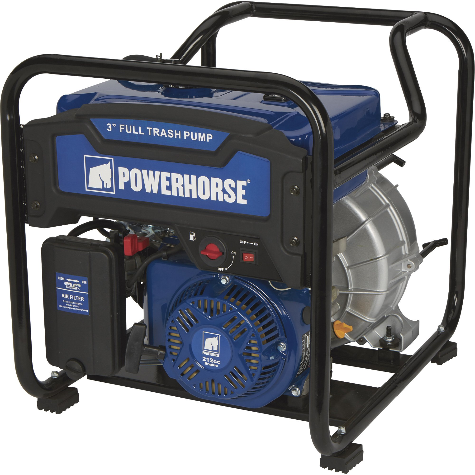 Powerhorse, Powerhorse 750127 Full Trash 3" Water Pump Extended Run 197 GPM Solids Capacity 1 1/8" New