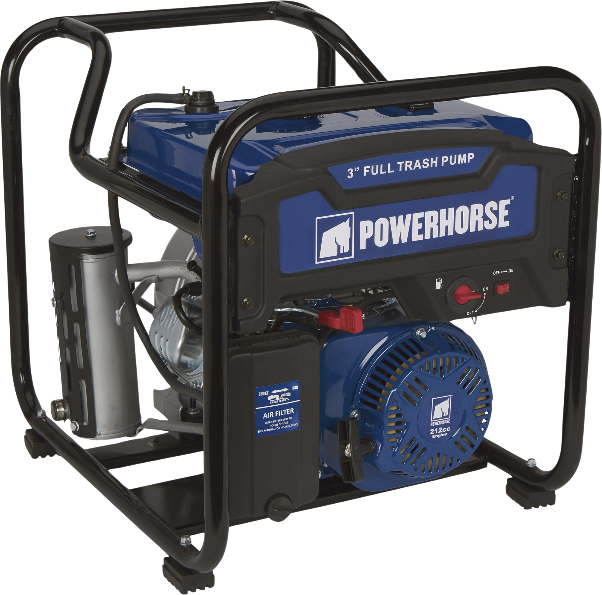 Powerhorse, Powerhorse 750127 Full Trash 3" Water Pump Extended Run 197 GPM Solids Capacity 1 1/8" New