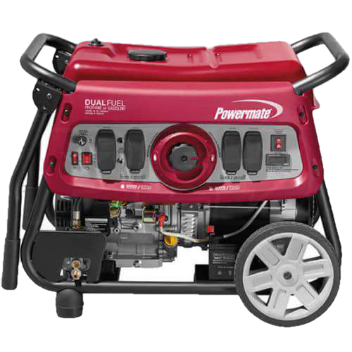 Powermate, Powermate DF7500E 7500W/9375W Dual Fuel Generator Electric Start New
