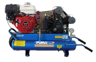 Puma, Puma TUE-8008HGE 8 Gallon 8 HP Two Stage Honda Electric Start Air Compressor New