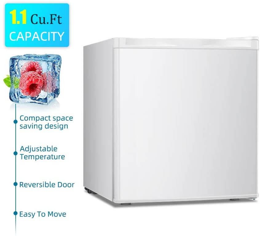 RW FLAME, RW Flame D40W Compact Upright 1.1 Cubic Feet Chest Freezer White New