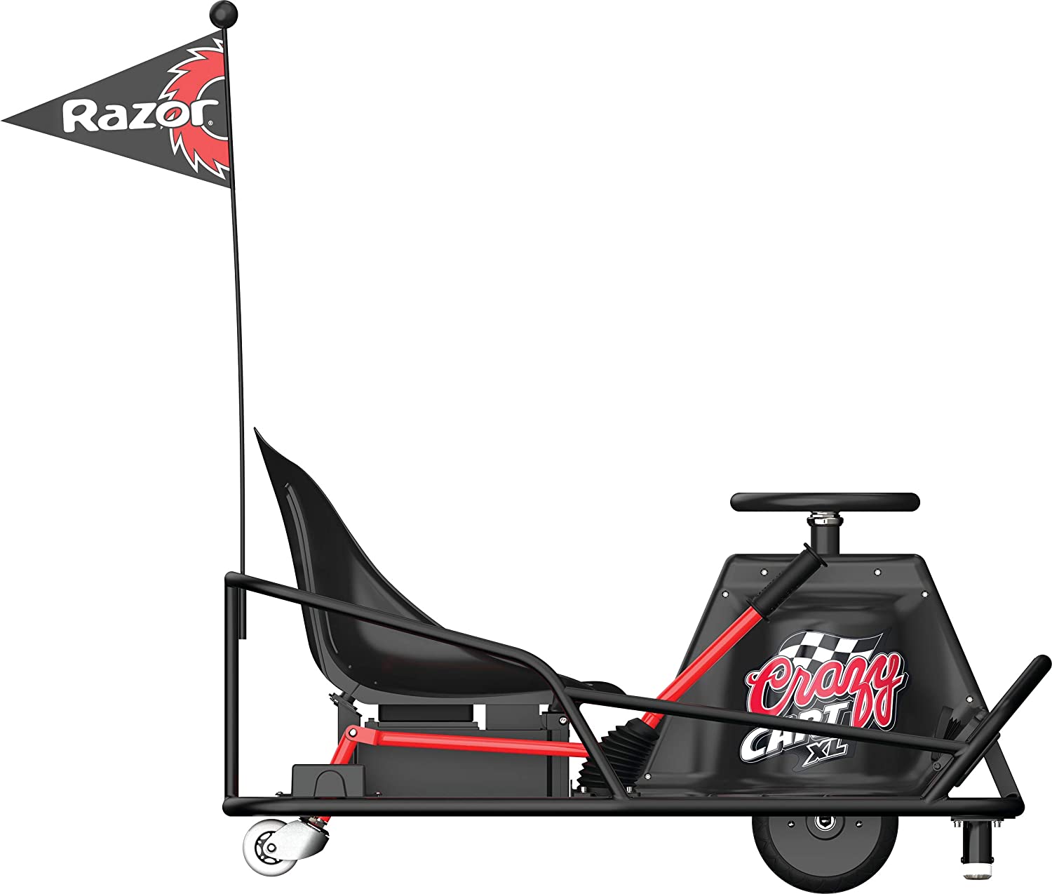 Razor, Razor Crazy Cart XL Up To 40 Minute Run Time 14 MPH Electric Drifting Go Kart Black New