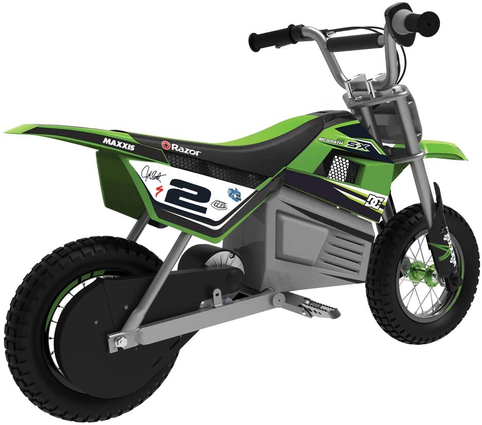 Razor, Razor SX350 Dirt Rocket McGrath Up To 30 Minute Run Time 14 MPH Electric Motocross Dirt Bike Green New