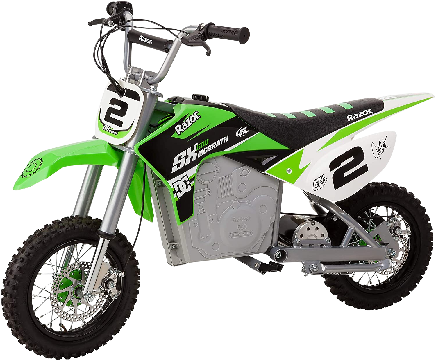 Razor, Razor SX500 Dirt Rocket McGrath Up To 40 Minute Run Time 15 MPH Electric Motocross Dirt Bike Green New