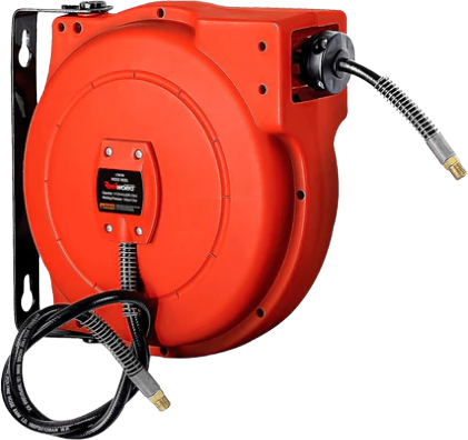 ReelWorks, ReelWorks L705102A 180 PSI 1/4" x 33' 1/4" NPT Connections Mountable Retractable Air Hose Reel New