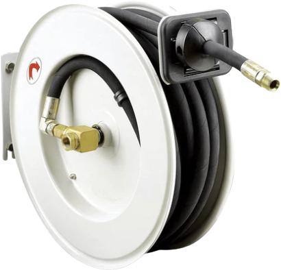 ReelWorks, ReelWorks M850154 2320 PSI 1/2" x 50' 1/2" MNPT Connections Single Arm Retractable Oil Hose Reel New
