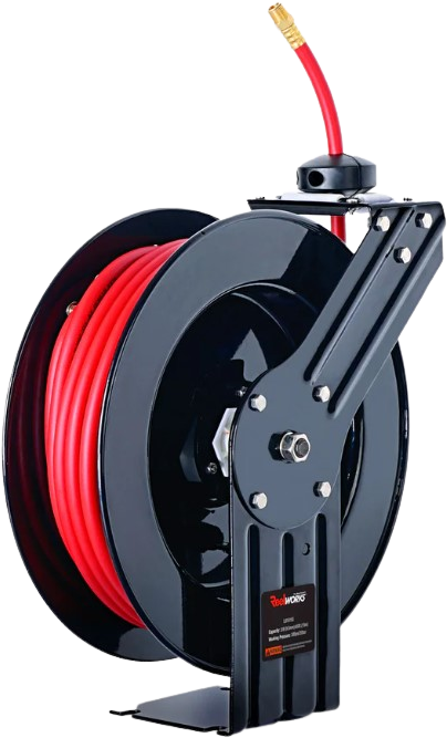 ReelWorks, ReelWorks Retractable Air Hose Reel 3/8" x 50'FT 1/4" MNPT Connections Single Arm New