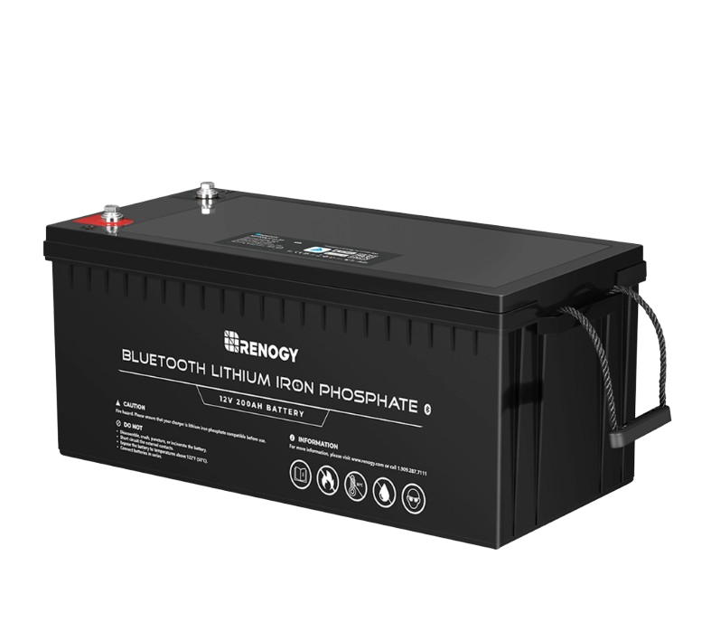 Renogy, Renogy RBT200LFP12-BT-US 200Ah 12V Lithium Iron Phosphate Battery with Built-in Bluetooth New
