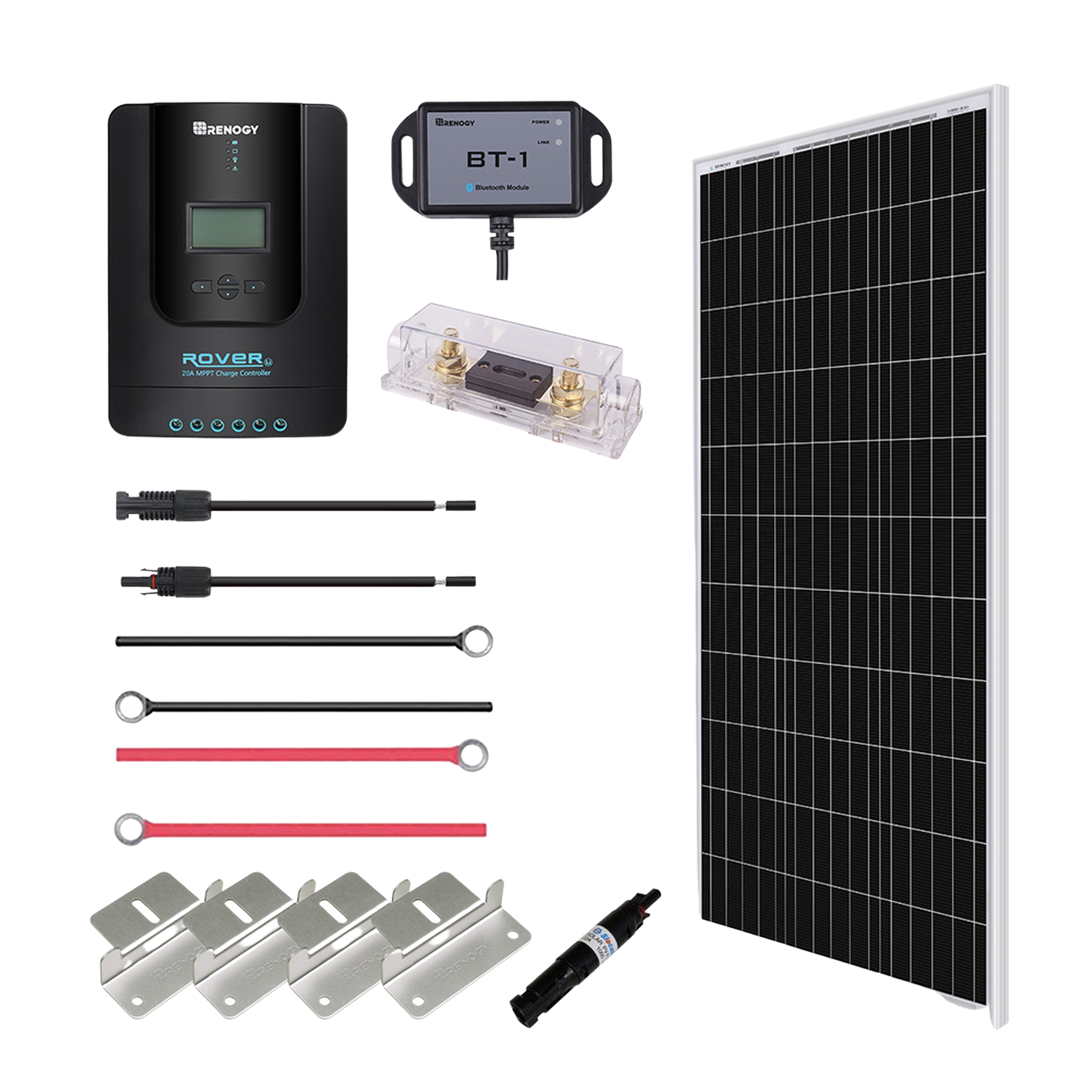 Renogy, Renogy RNG-KIT-PREMIUM100D-RVR20-US 100 Watt 12 Volt Solar Premium Kit New