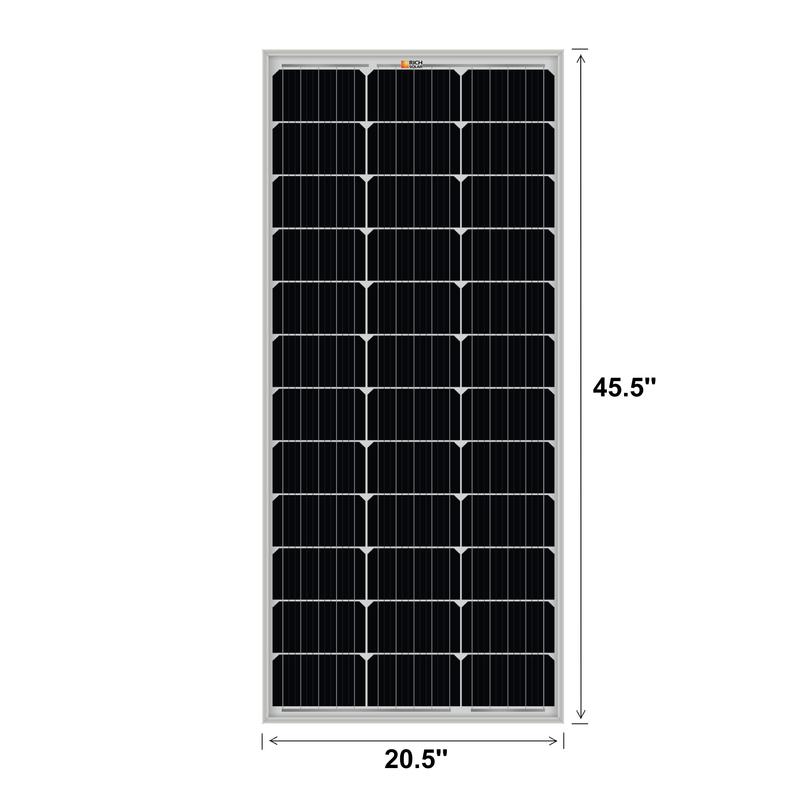 Rich Solar, Rich Solar RS-M100 100 Watt 12 Volt Solar Panel New
