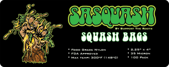 Sasquash, Sasquash STRSB225X4 2.25" X 4" Squash Bags 100 Pack FDA Approved Nylon New