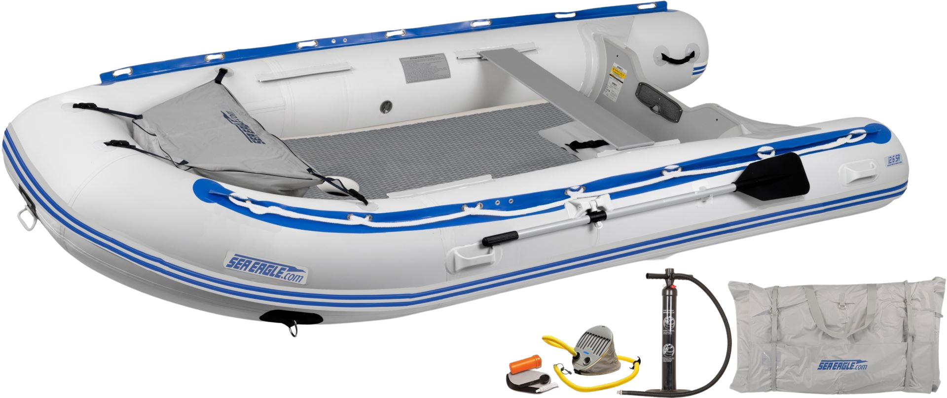 Sea Eagle, Sea Eagle 126SRDK_D 12'6" Sport Runabout Inflatable Boat Drop Stitch Deluxe Package New