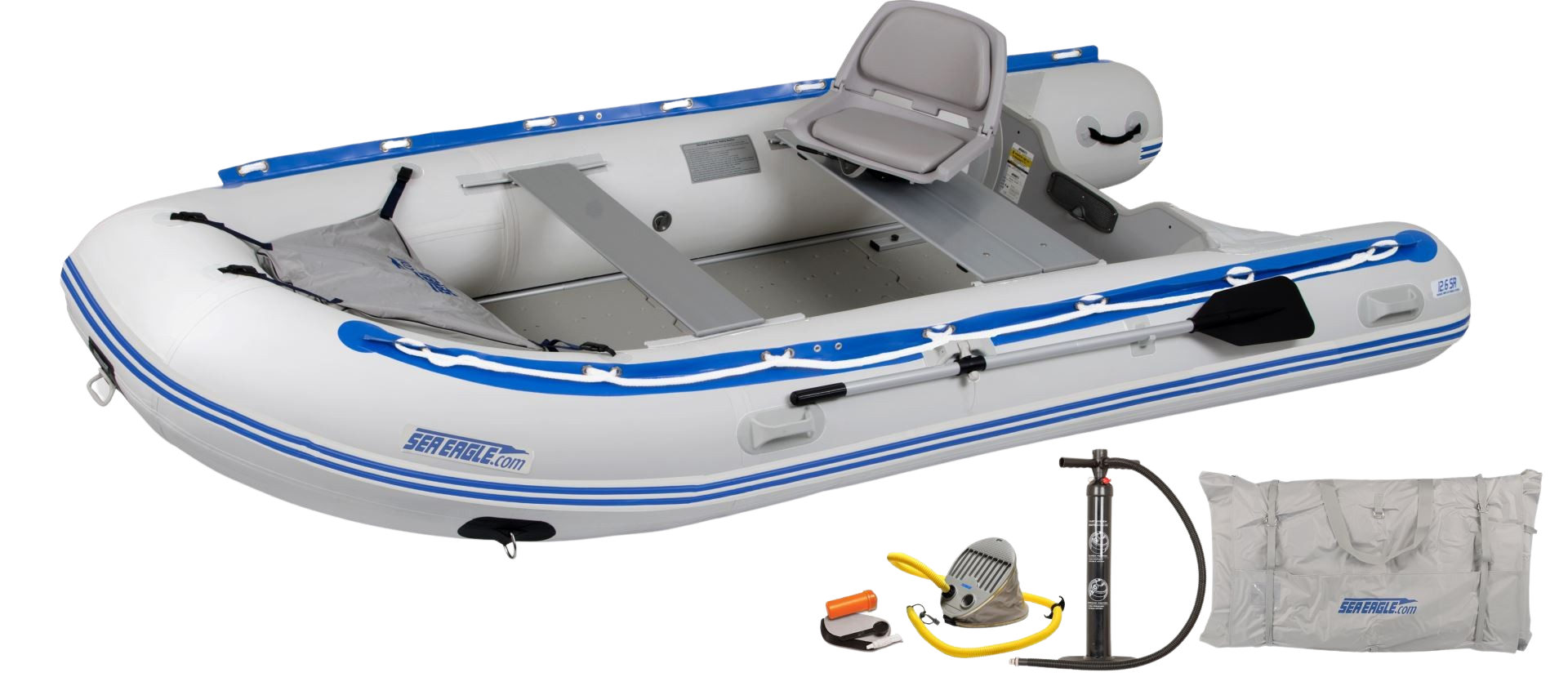 Sea Eagle, Sea Eagle 126SRK_SW 12'6" Sport Runabout Inflatable Boat Swivel Seat Package New