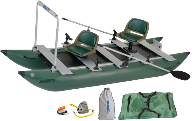 Sea Eagle, Sea Eagle 375FCK_P FoldCat Inflatable Fishing Boat Pro Angler Guide Package New