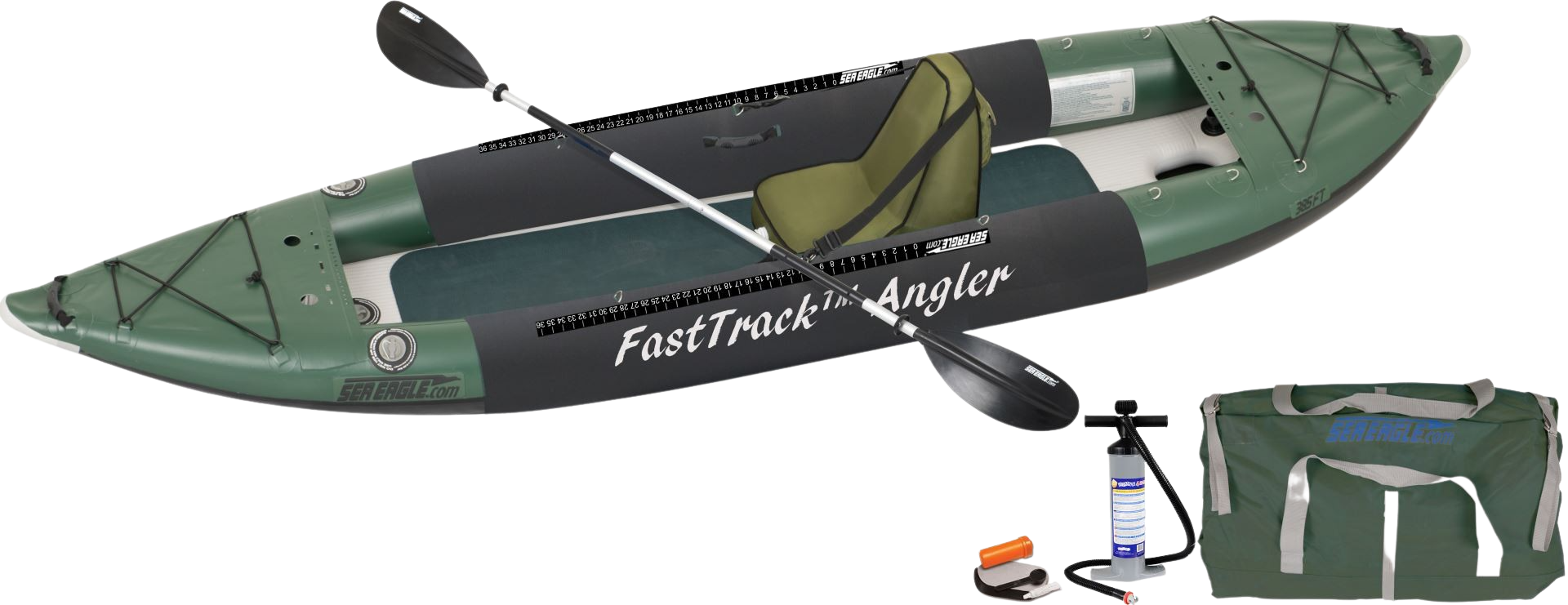 Sea Eagle, Sea Eagle 385FTAK_DS FastTrack Deluxe Solo Inflatable Solo Fishing Kayak New