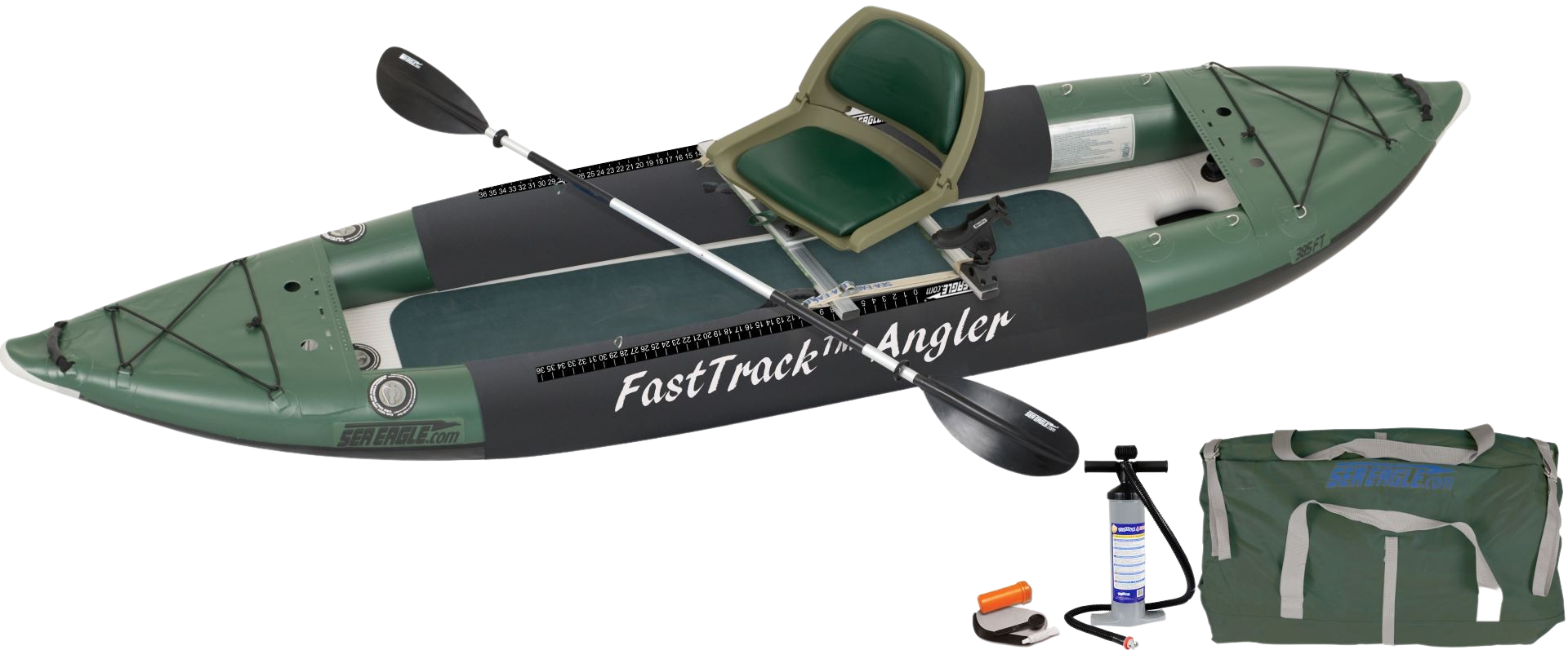 Sea Eagle, Sea Eagle 385FTAK_FR FastTrack Swivel Seat Fishing Rig Kayak Package New